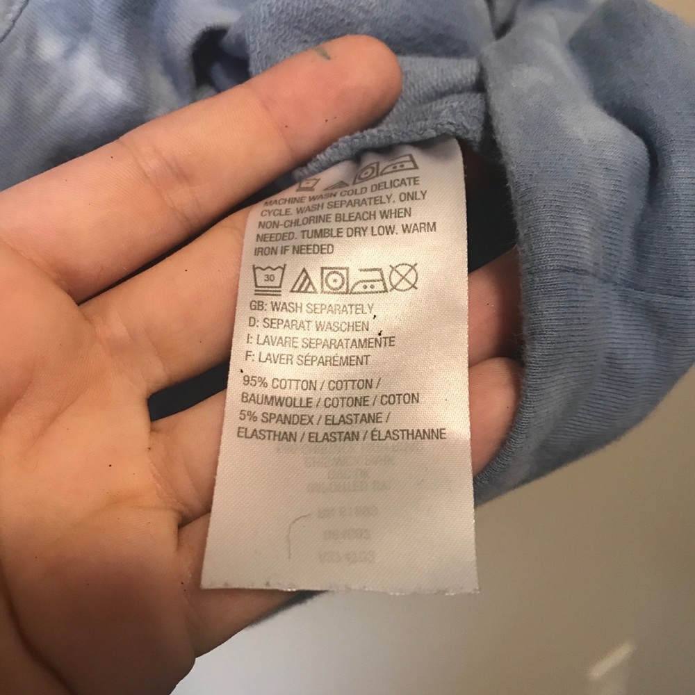 Pastel Blue Tie Dye Crewneck Sweater Size XL - Picture 4 of 5
